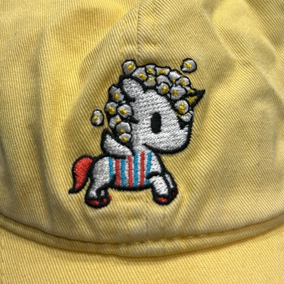TOKIDOKI Pop Star Unicorno Snapback Trucker Hat Adjustable Yellow - Picture 2 of 10